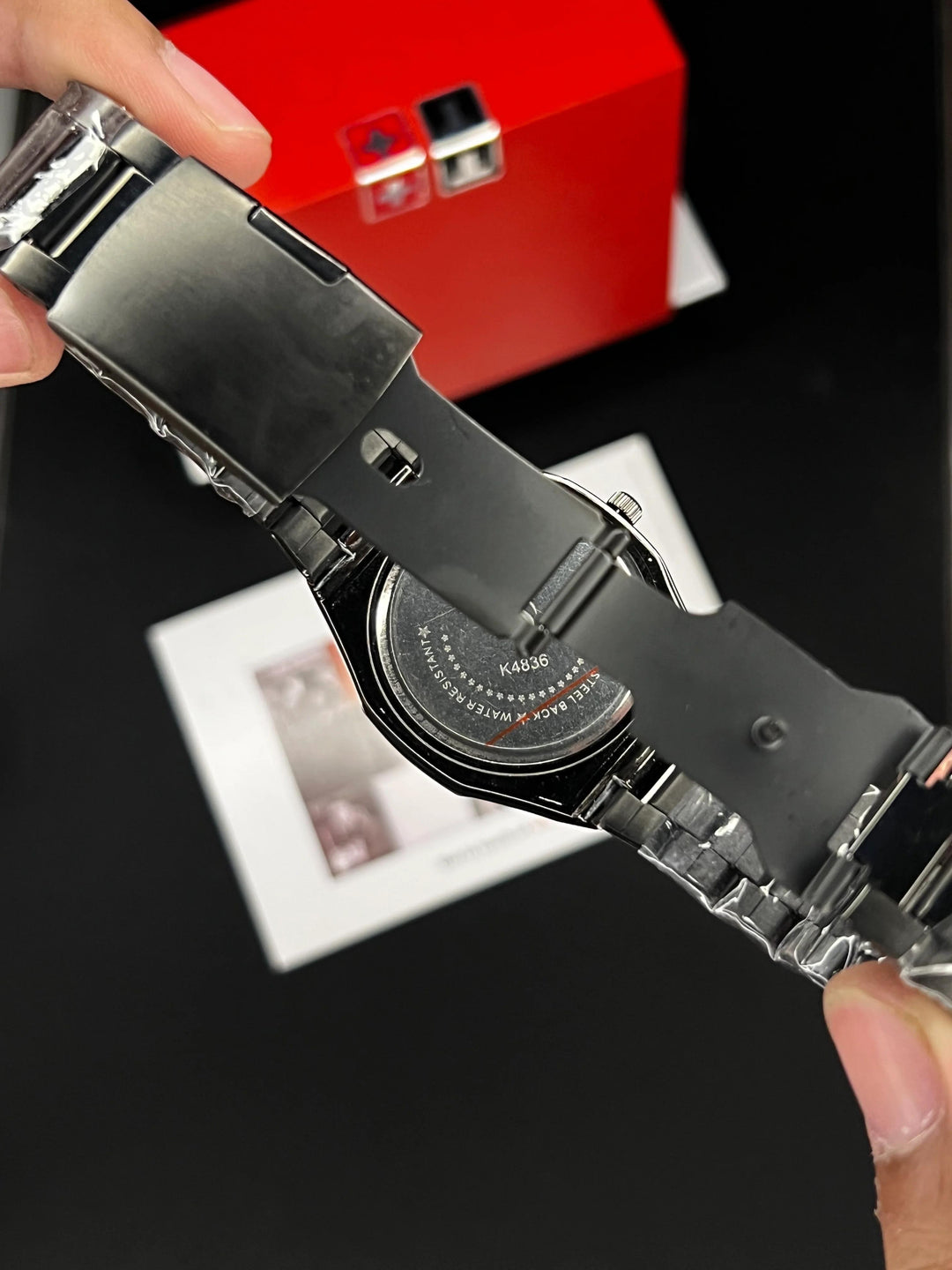Black Aura Stainless Steel Men's Watch – Bold Elegance in Every Tick